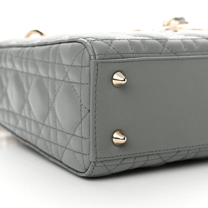 Christian Dior Lambskin Cannage Small My ABCDior Lady Dior Grey 9 of 11