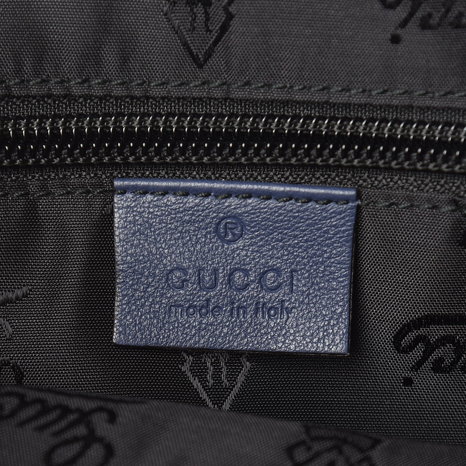 Gucci Guccissima Medium Flap Messenger Bag Blue 6 of 13
