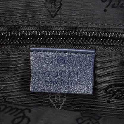 Gucci Guccissima Medium Flap Messenger Bag Blue 6 of 13