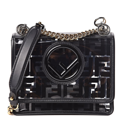 Fendi TPU FF Vitello Century F is Fendi Small Kan I Shoulder Bag Black 1 of 9