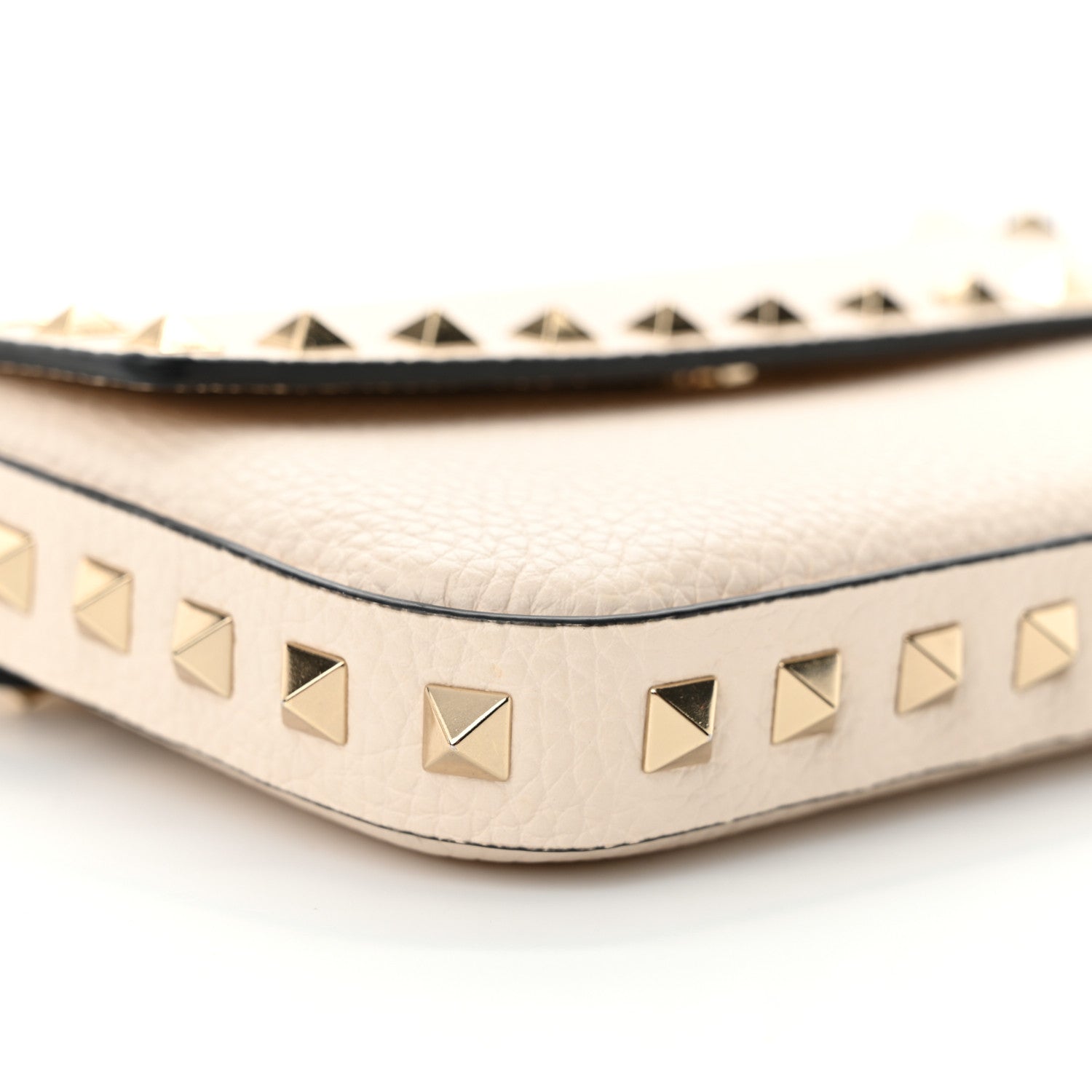 Valentino Garavani Grainy Calfskin Rockstud Crossbody Pouch Light Ivory 7 of 10