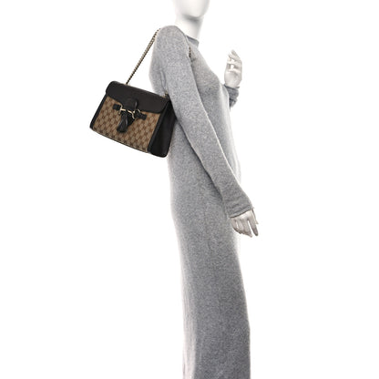 Gucci Monogram Margaux Calfskin Medium Emily Chain Shoulder Bag Beige Ebony Cocoa 2 of 13