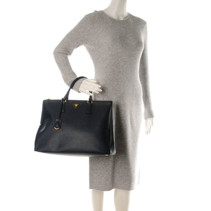 Prada Saffiano Lux Extra Large Galleria Double Zip Tote Baltico 2 of 8