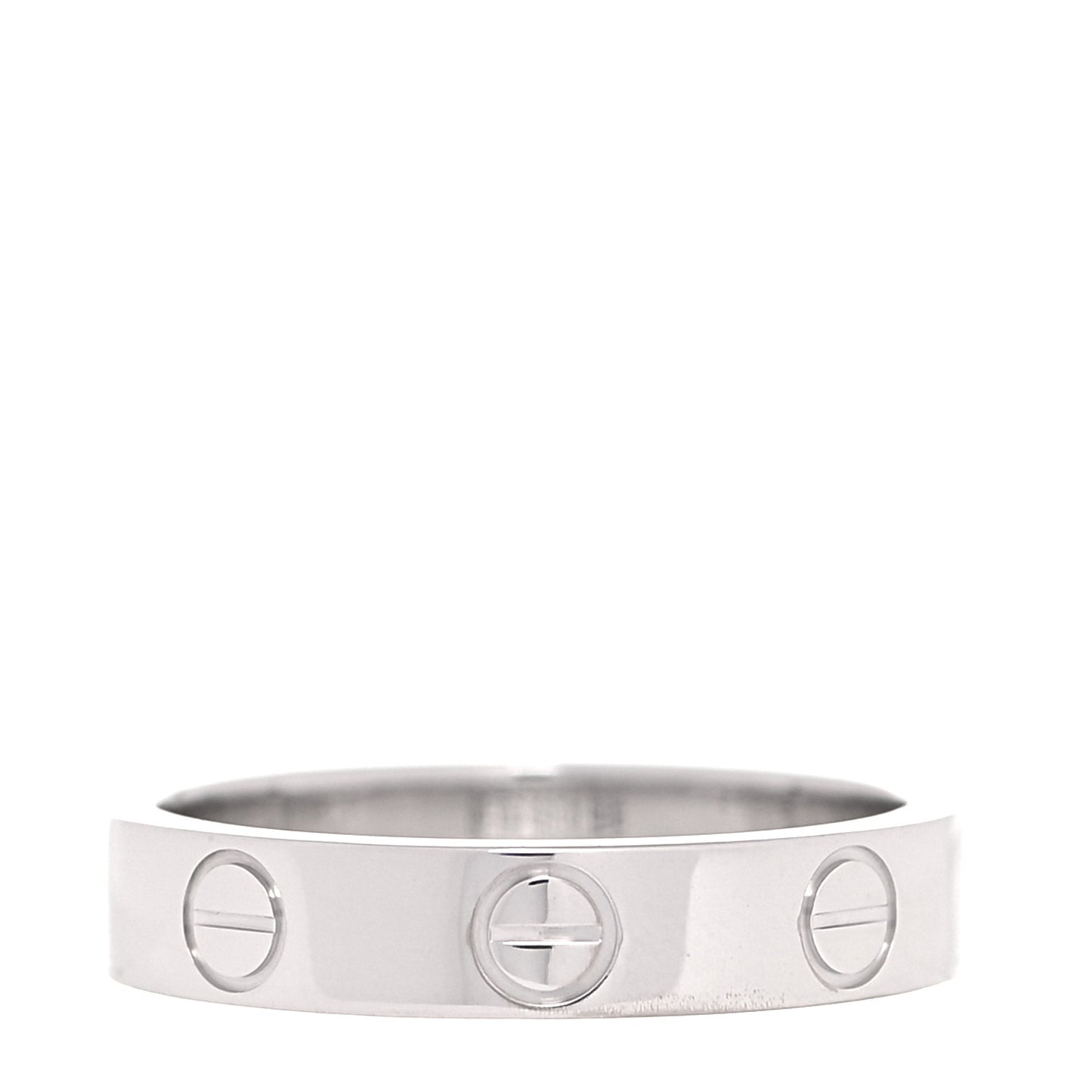 18K White Gold 3.5mm LOVE Wedding Band Ring 48 4.5