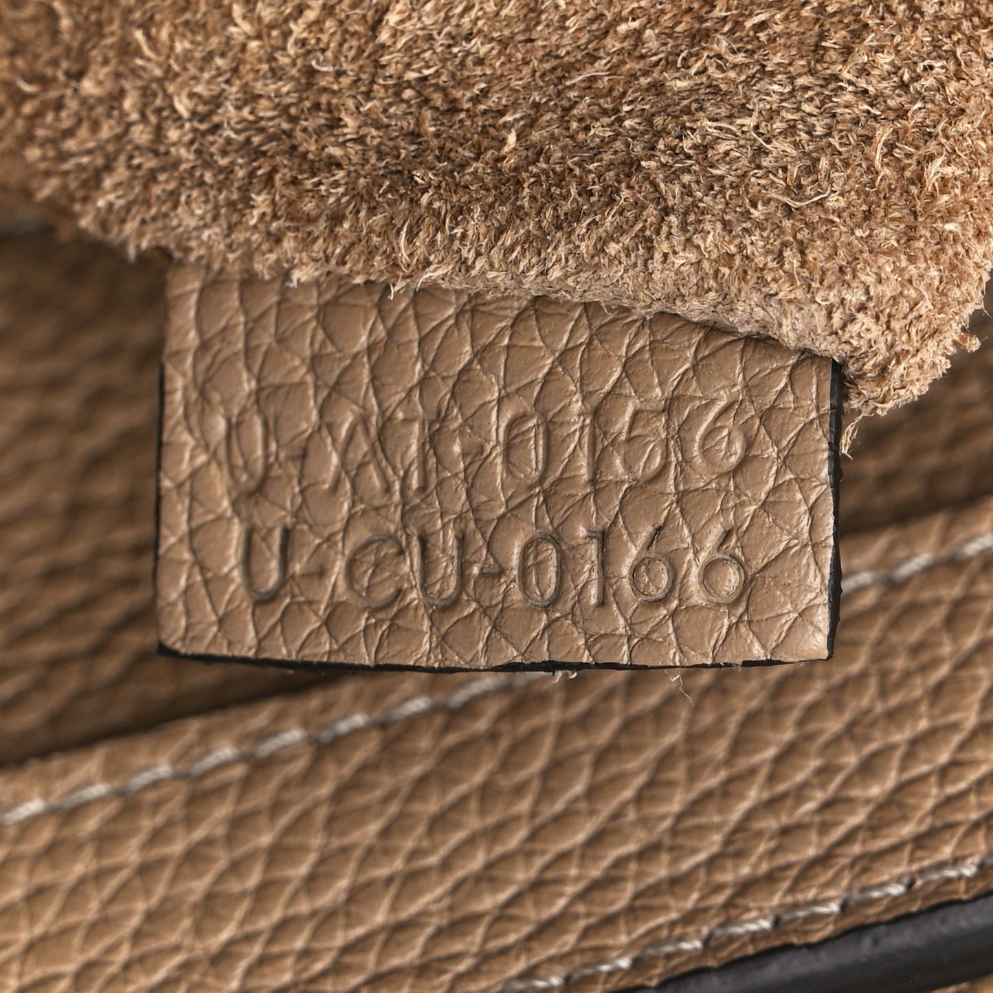 Drummed Calfskin Micro Luggage Dune