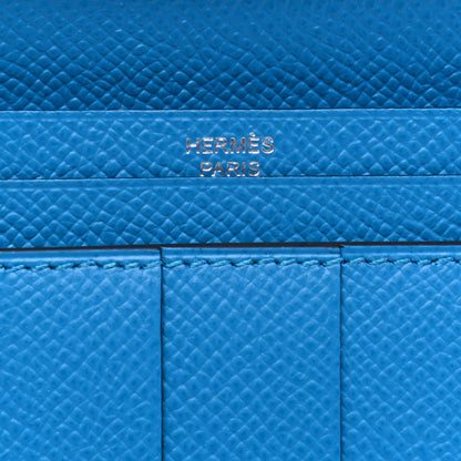 Hermes Epsom Bearn Gusset Wallet Bleu Hydra 4 of 4