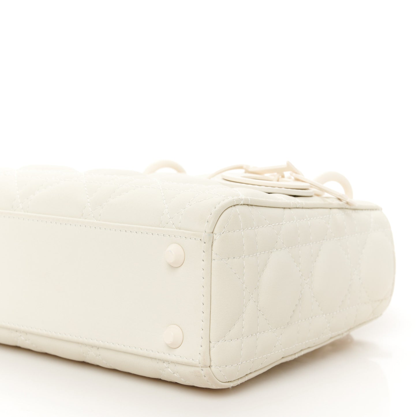 Ultra Matte Calfskin Cannage Mini Lady Dior Latte