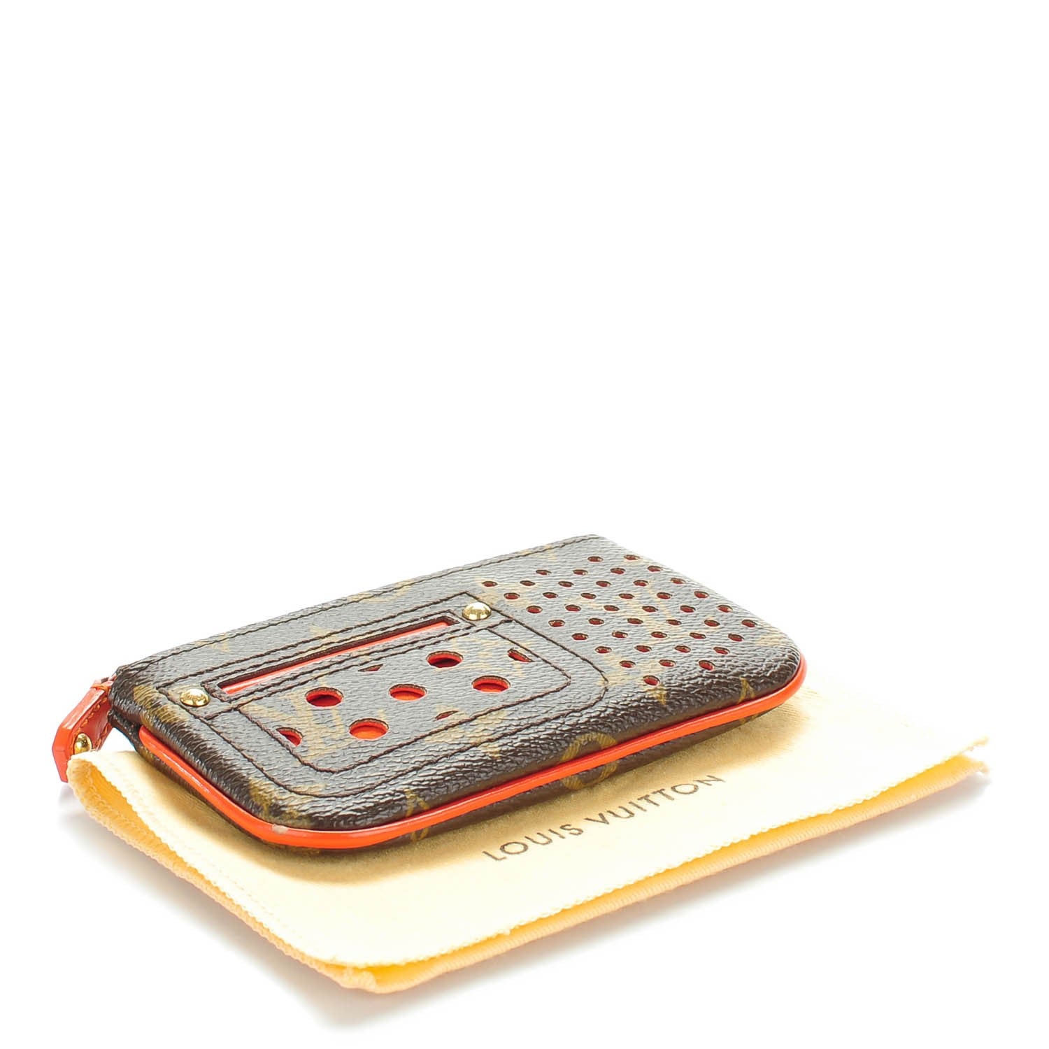 Louis Vuitton Monogram Perforated Key Pouch Orange 4 of 8