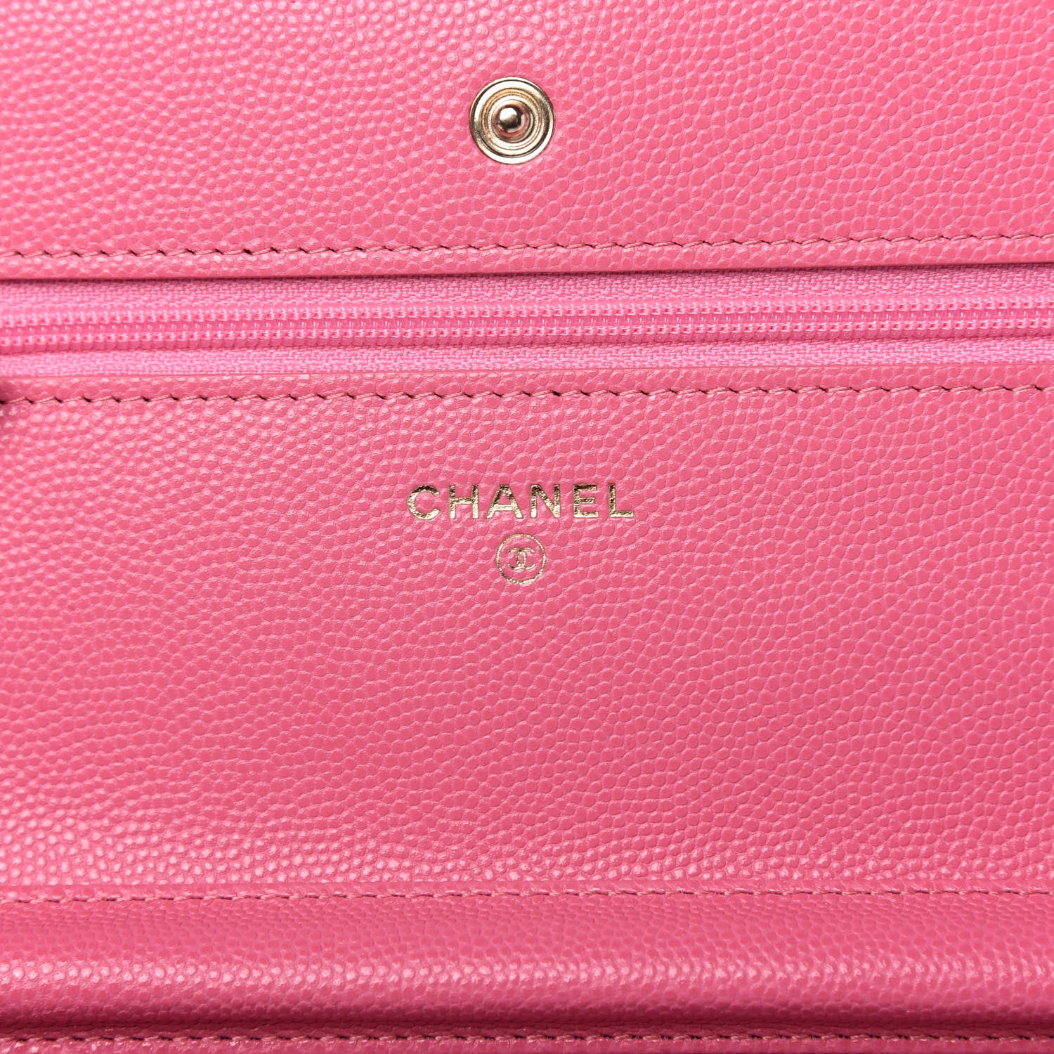 Chanel Caviar Quilted Wallet on Chain WOC Pink 8 of 11