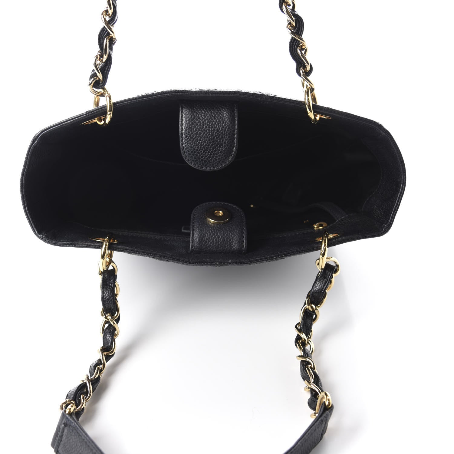 Chanel Caviar Quilted Petit Shopping Tote PST Black 5 of 11