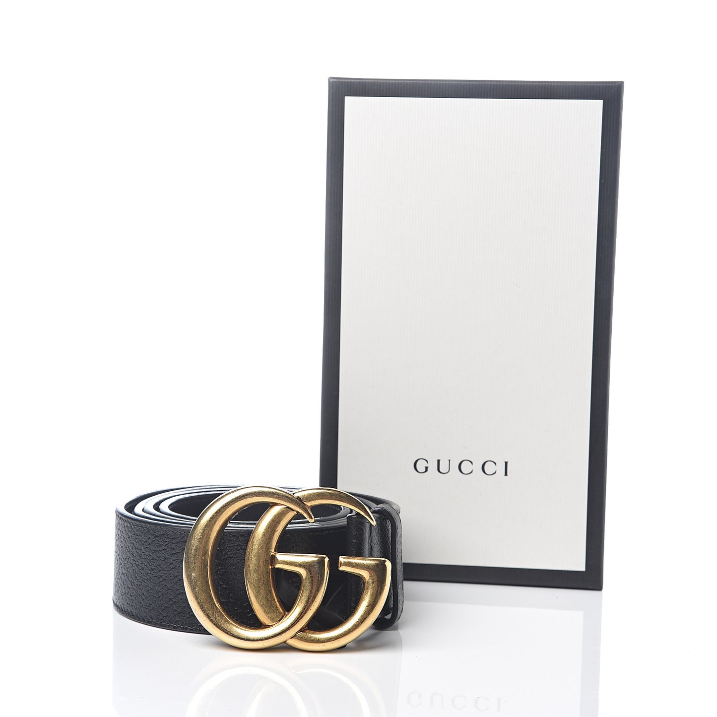 Textured Calfskin Double G 40mm Belt 115 46 Black