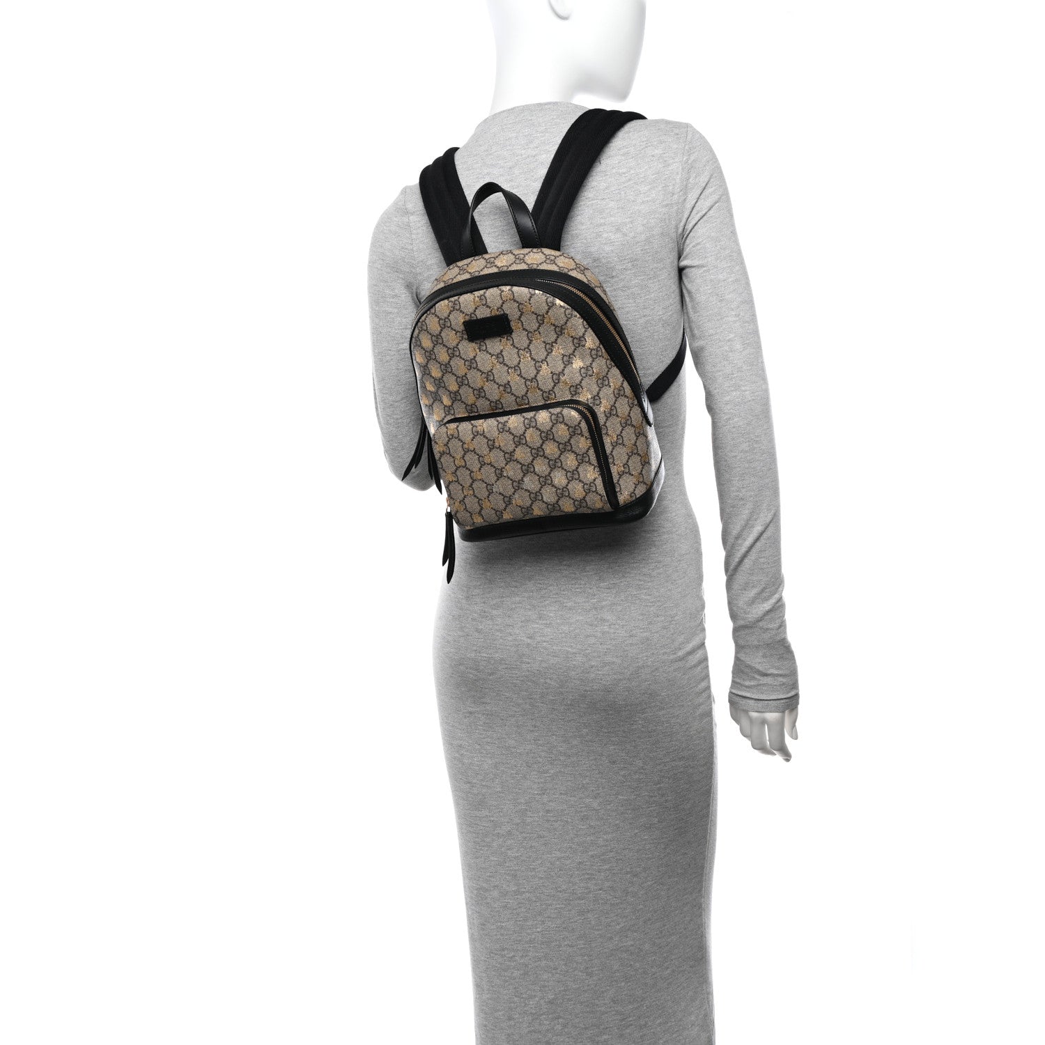 Gucci GG Supreme Monogram Small Bees Print Backpack 2 of 11