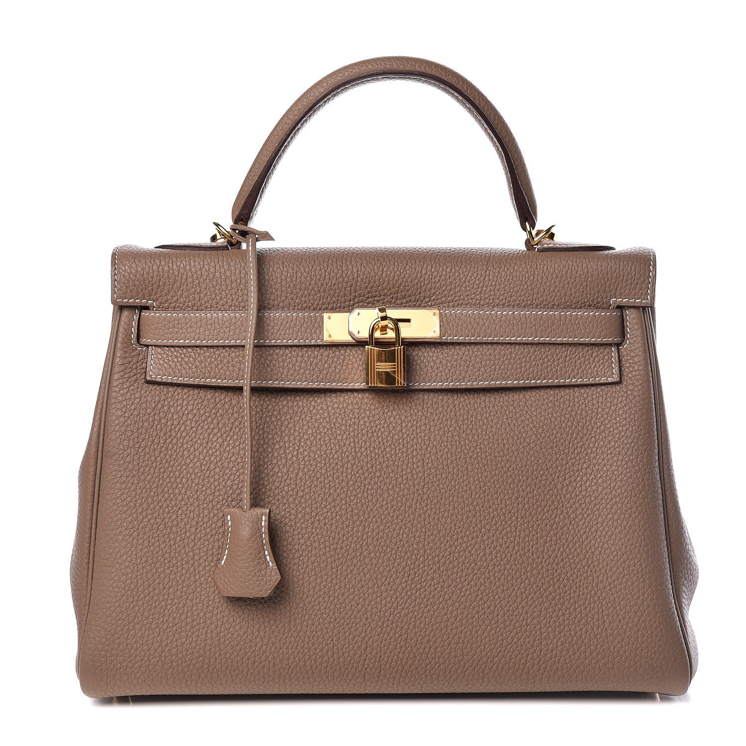 Hermes Togo Kelly Retourne 32 Etoupe 1 of 36