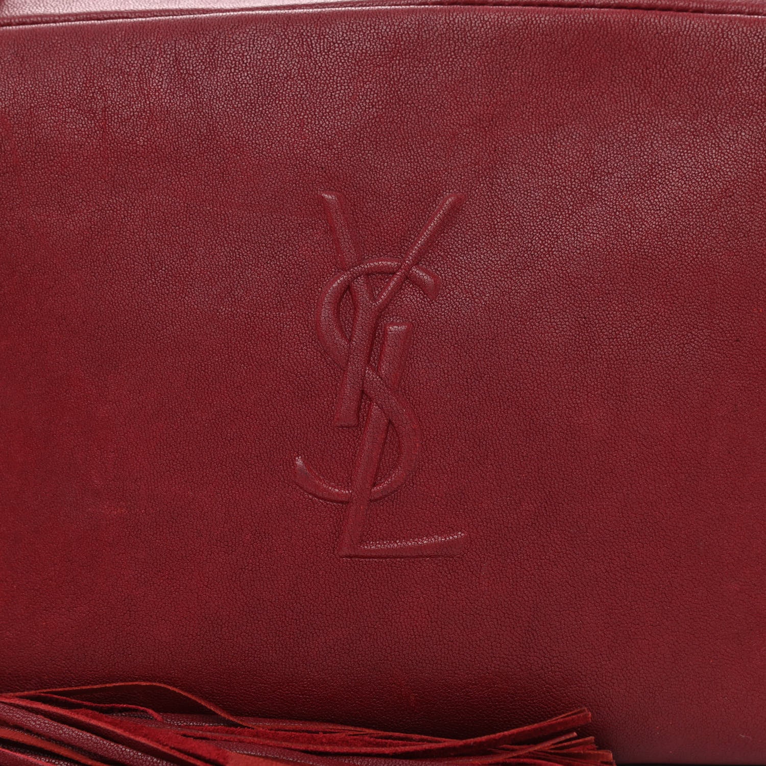 Saint Laurent Lambskin Monogram Small Lou Camera Bag Lipstick Red 8 of 12