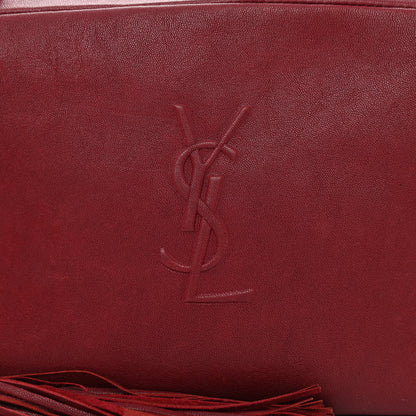 Saint Laurent Lambskin Monogram Small Lou Camera Bag Lipstick Red 8 of 12