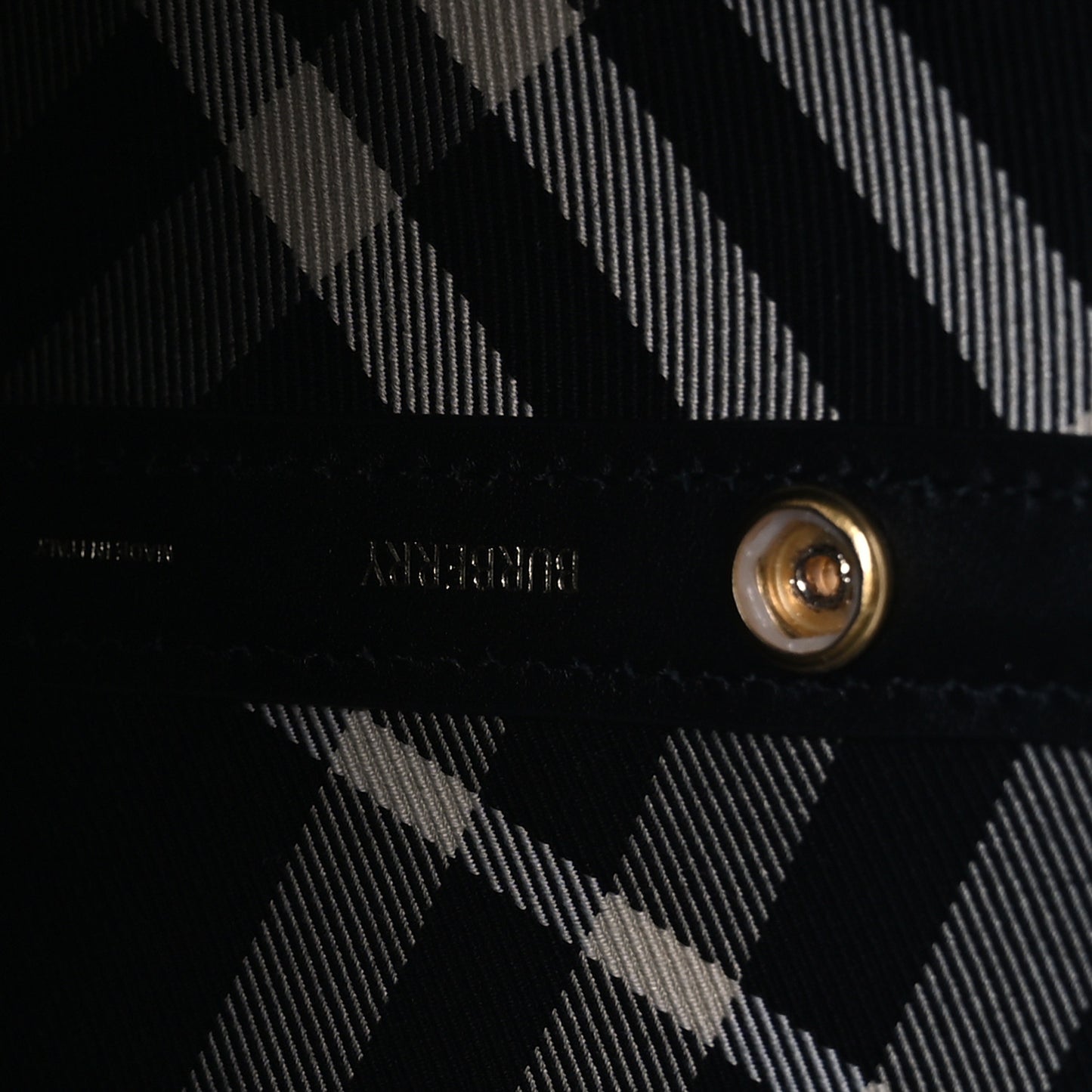 Canvas Check Large Shoulder Bag Black Calico