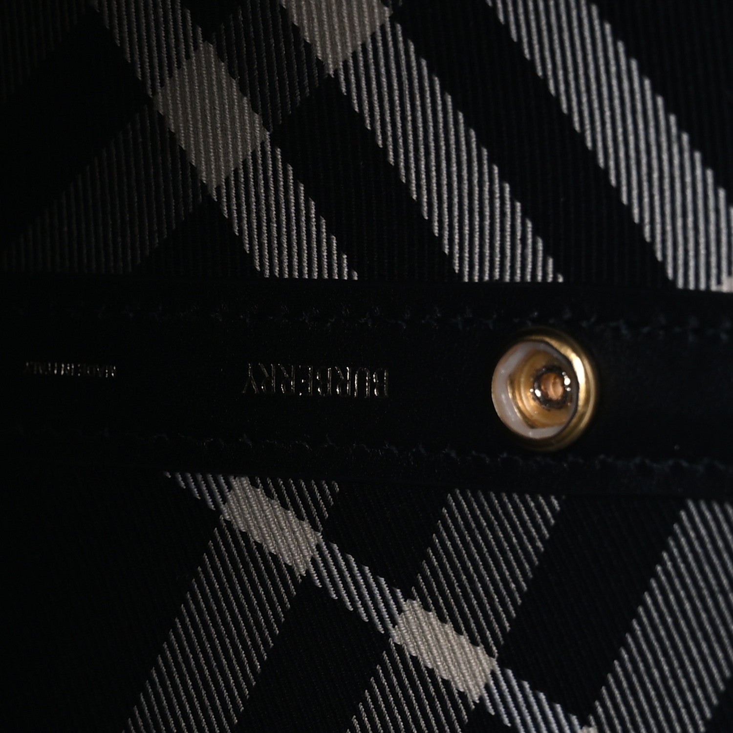 Burberry Canvas Check Large Shoulder Bag Black Calico 9 of 13