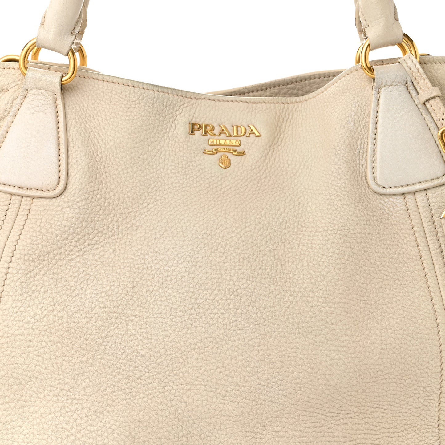 Vitello Daino Side Pocket Tote Talco