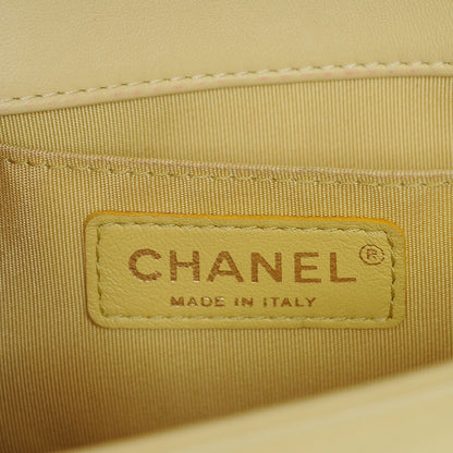 Chanel Calfskin Chevron Quilted Small Boy Flap Yellow 10 of 15