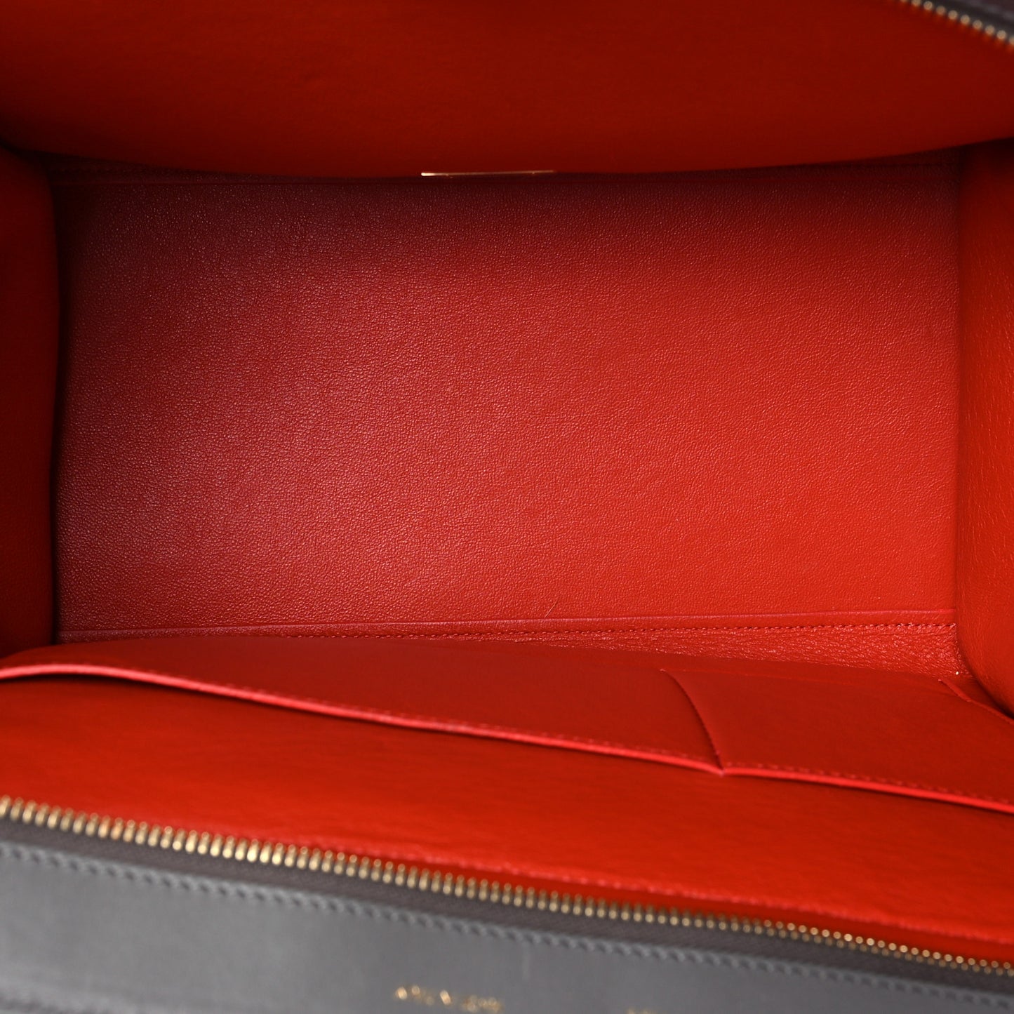 Smooth Calfskin Suede Medium Tri-Color Trapeze Orange