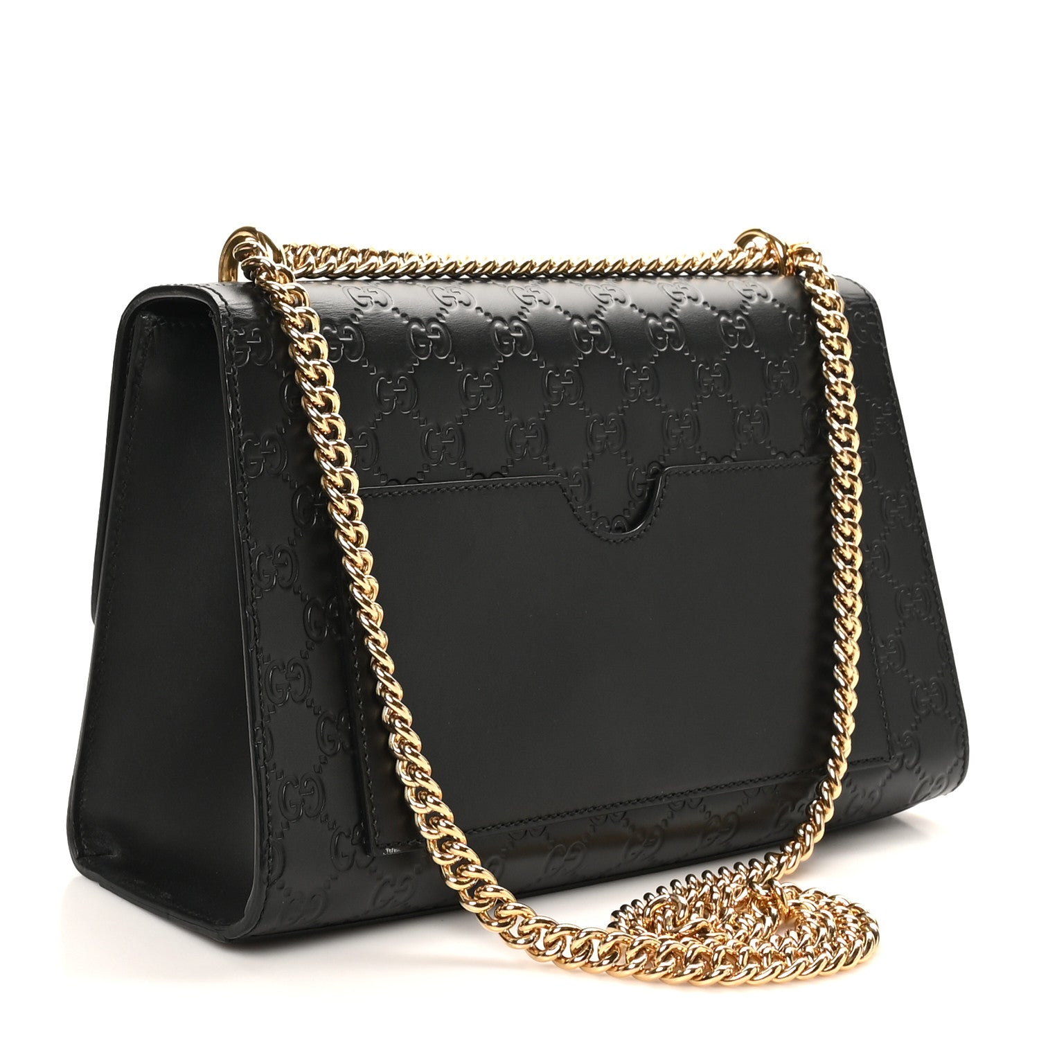 Gucci Guccissima Medium Padlock Shoulder Bag Black 3 of 10