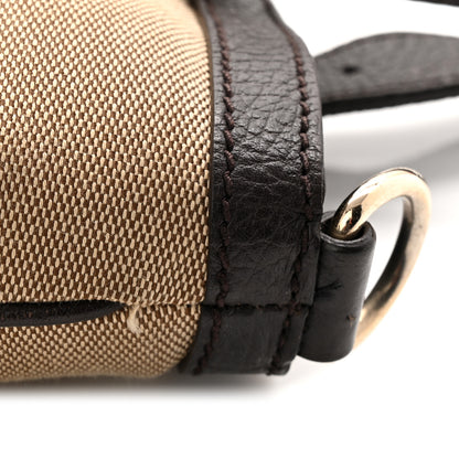 Gucci Canvas Britt Tote Dark Brown 11 of 11
