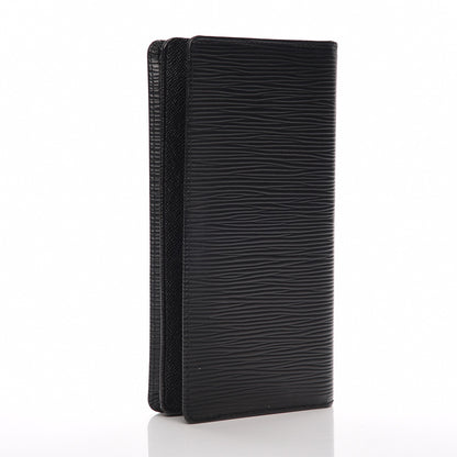 Louis Vuitton Epi Checkbook Organizer Wallet Black 3 of 9