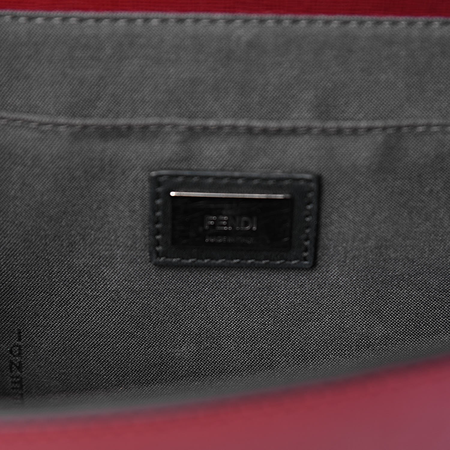 Fendi Vitello Elite Monster Mini Demi Jour Shoulder Bag Ribes Grigio Polvere Carbone 6 of 12