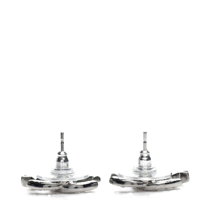 Chanel Crystal CC Starfall Earrings Silver 3 of 4
