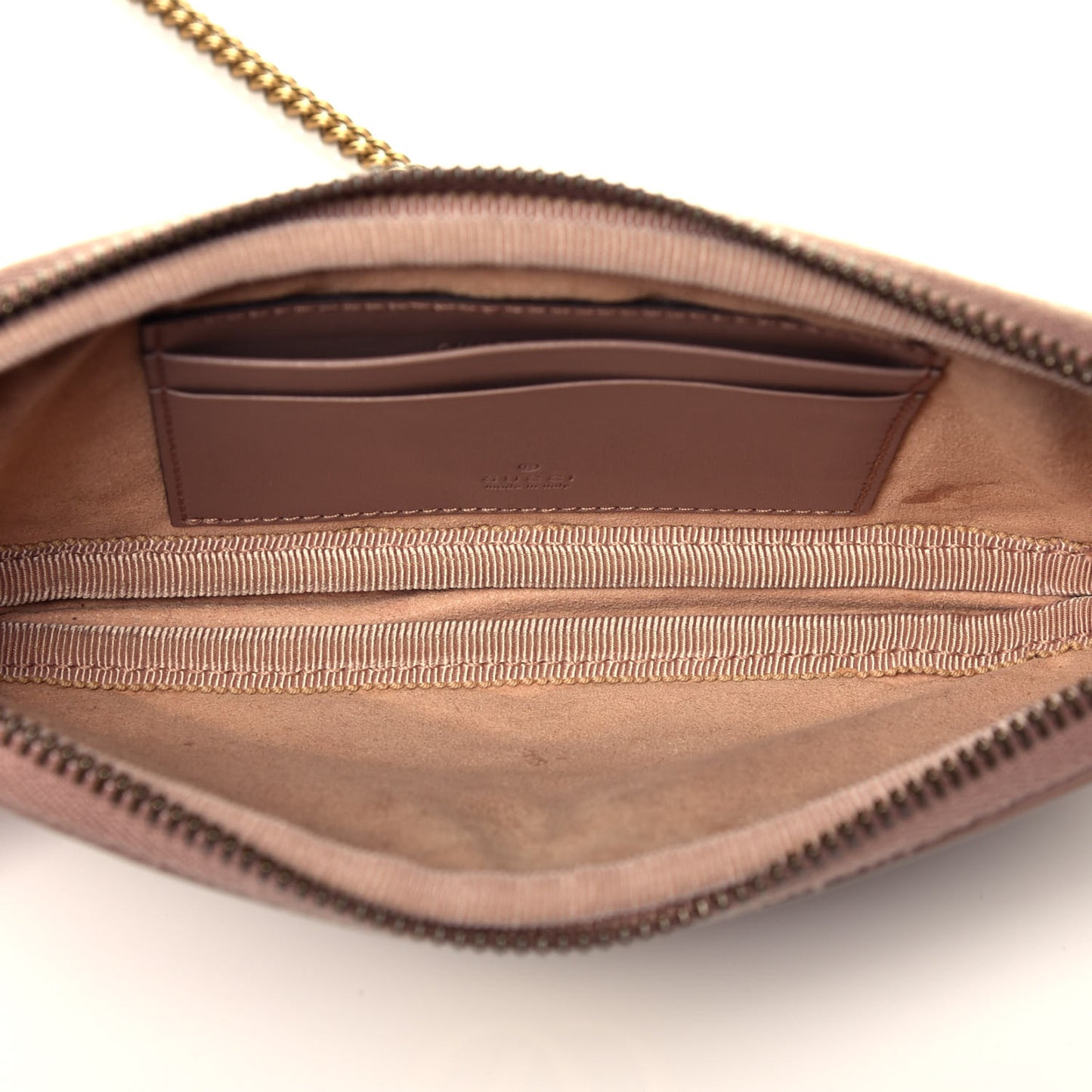 Calfskin Matelasse Mini GG Marmont Chain Crossbody Bag Porcelain Rose