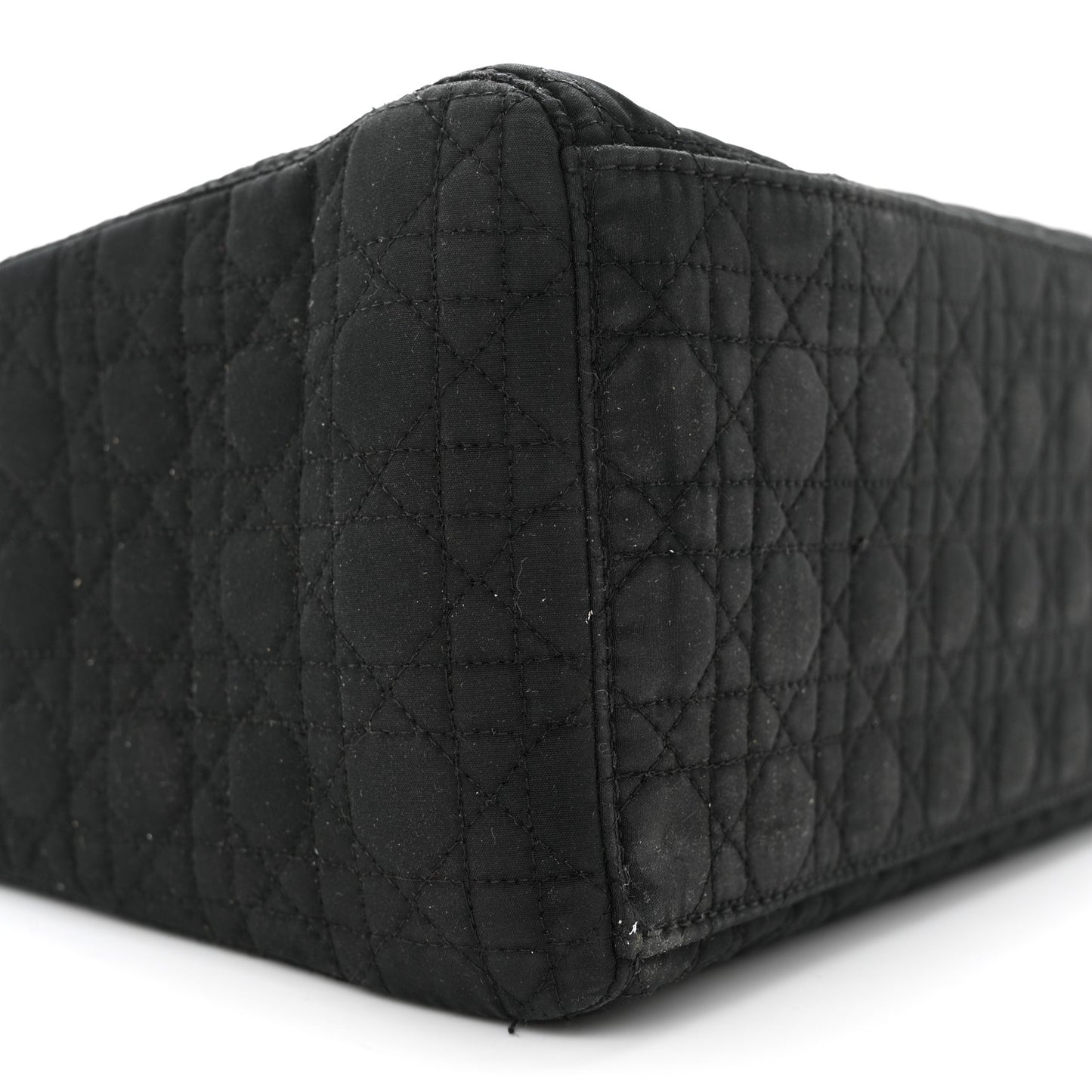 Nylon Cannage Medium Lady Dior Black