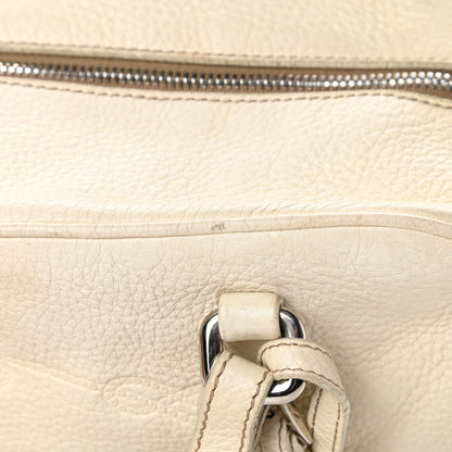 Prada Vitello Daino Embossed Logo Bowler Talco 18 of 23