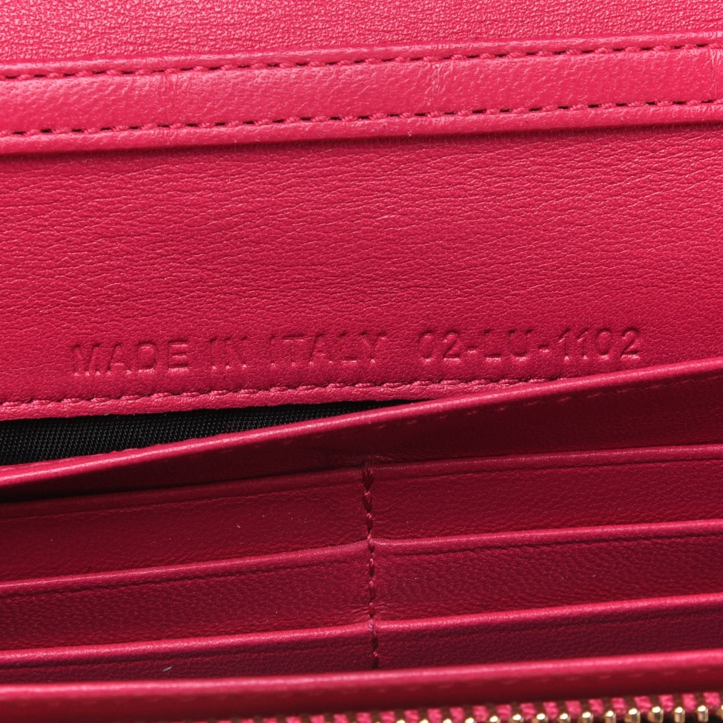 Lambskin Cannage Lady Dior Rendezvous Wallet On Chain Fuchsia