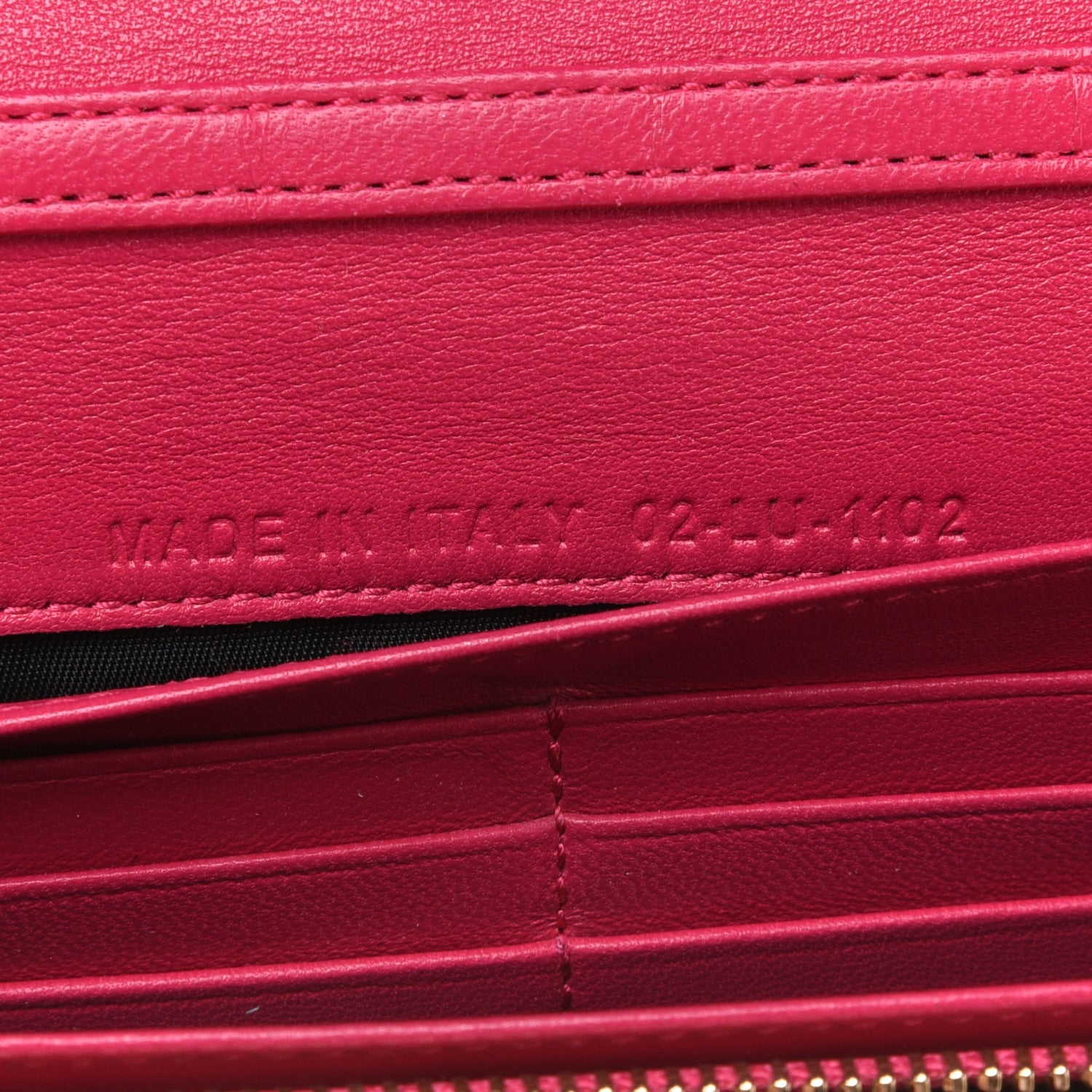 Christian Dior Lambskin Cannage Lady Dior Rendezvous Wallet On Chain Fuchsia 7 of 12