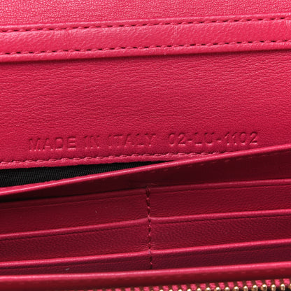 Christian Dior Lambskin Cannage Lady Dior Rendezvous Wallet On Chain Fuchsia 7 of 12