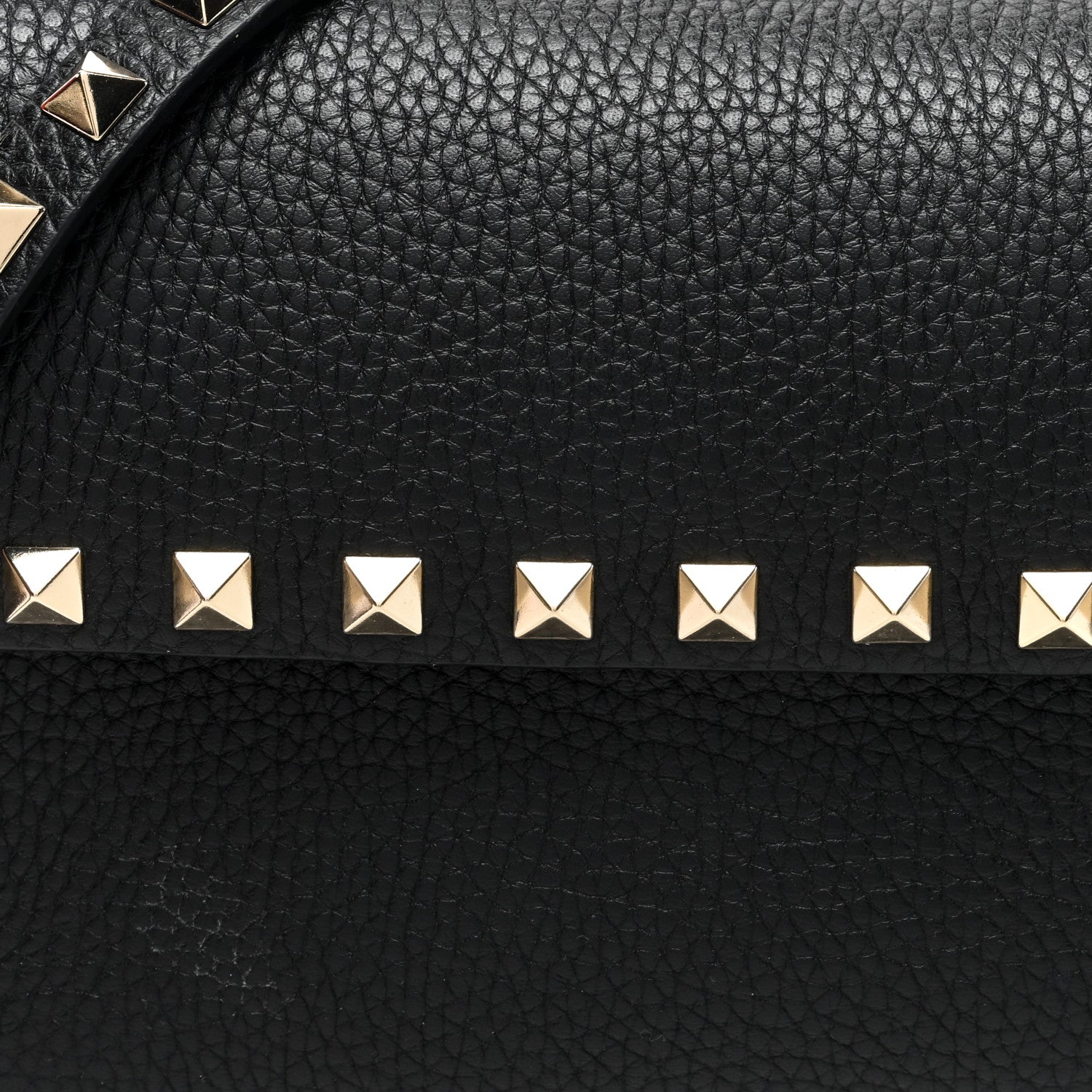 Valentino Garavani Grainy Calfskin Rockstud Crossbody Pouch Black 7 of 10