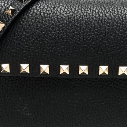 Valentino Garavani Grainy Calfskin Rockstud Crossbody Pouch Black 7 of 10