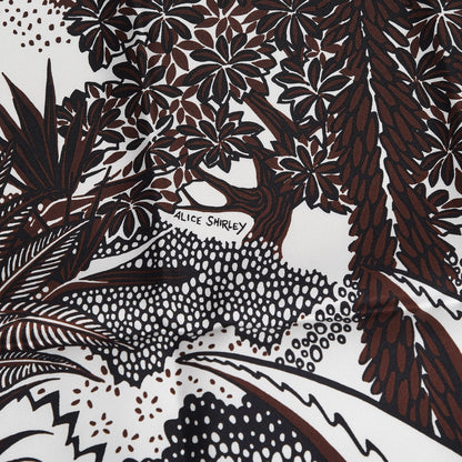 Hermes Silk Mountain Zebra Scarf 90 Marron Black White 7 of 8
