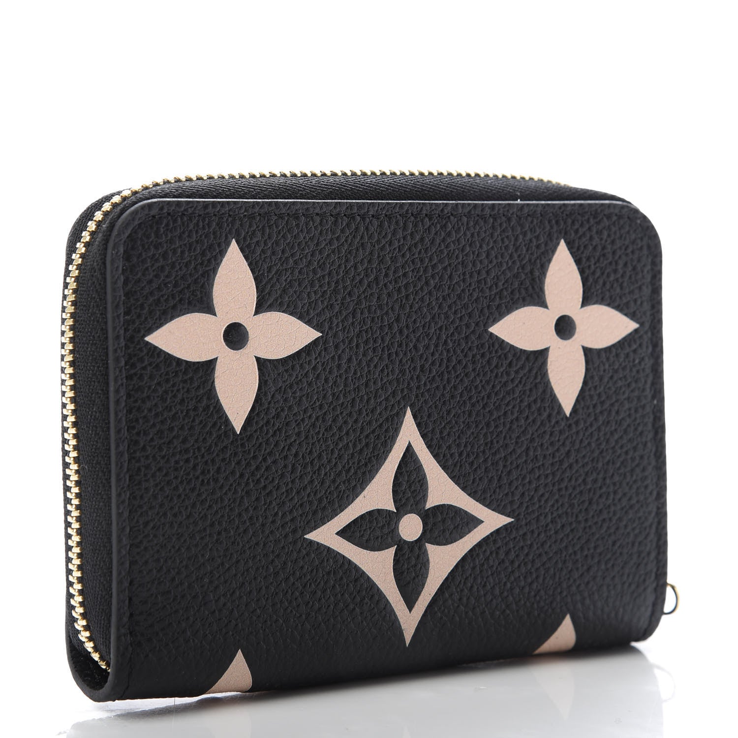 Louis Vuitton Empreinte Monogram Giant Zippy Coin Purse Black Beige 3 of 9