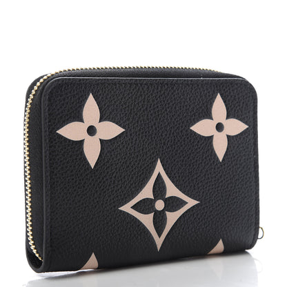Louis Vuitton Empreinte Monogram Giant Zippy Coin Purse Black Beige 3 of 9