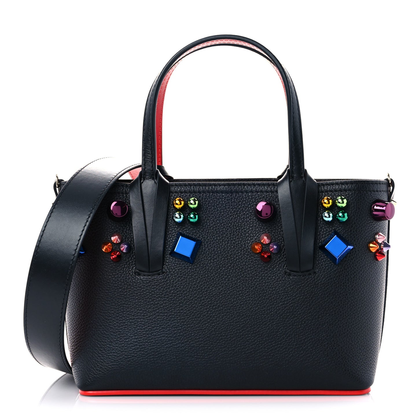 Calfskin Embellished Mini East West Cabata Tote Black