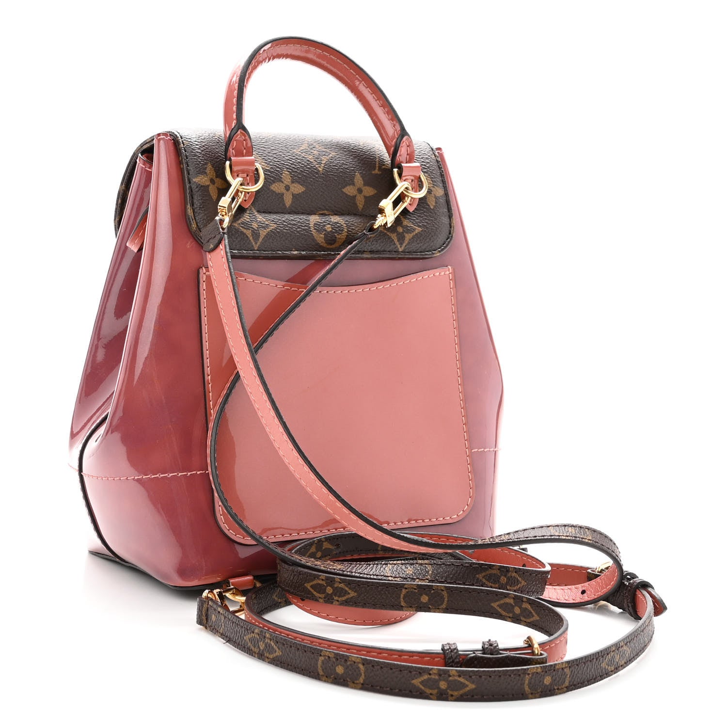 Louis Vuitton Patent Monogram Hot Springs Backpack Vieux Rose 3 of 10