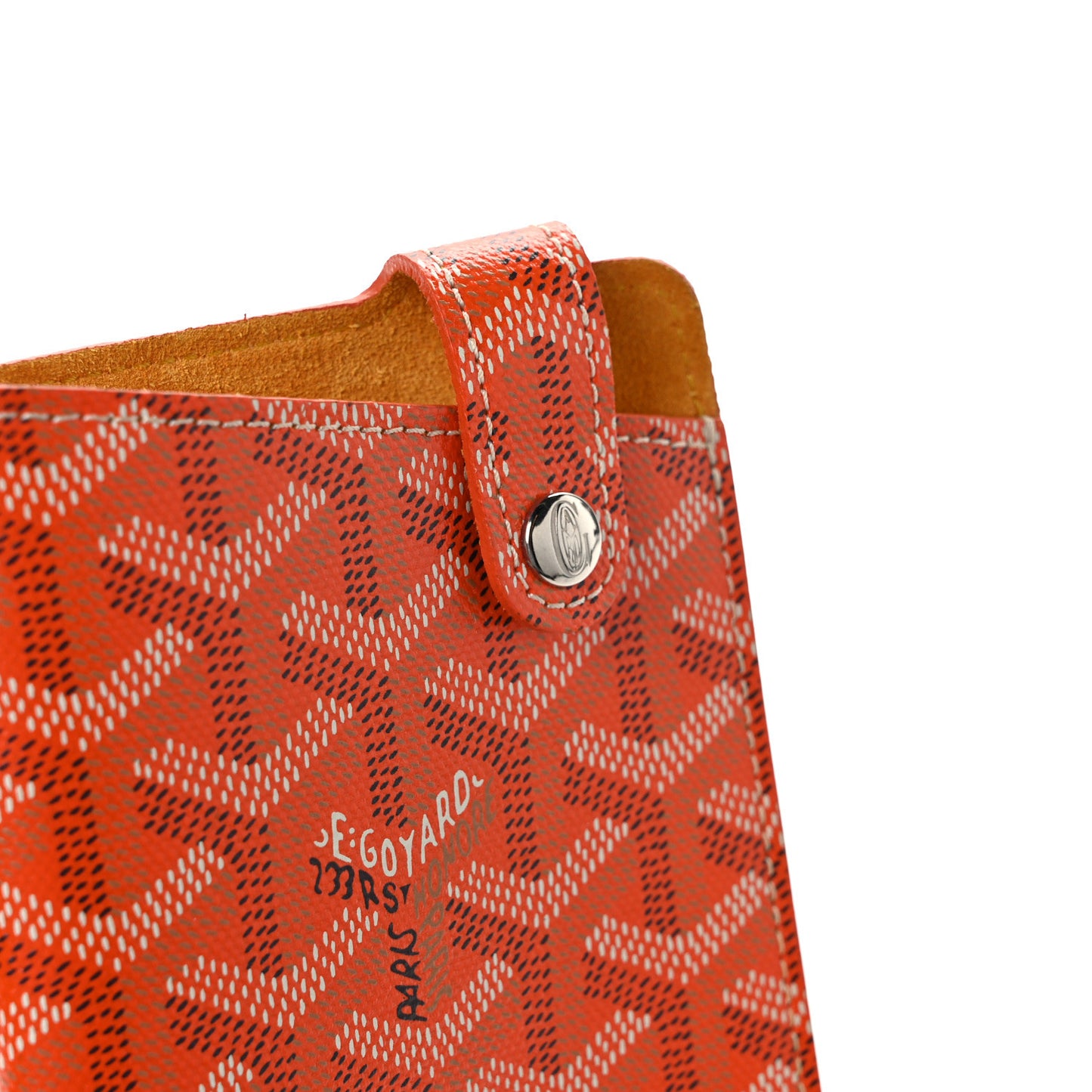 Goyardine Montmartre Glasses Case Orange