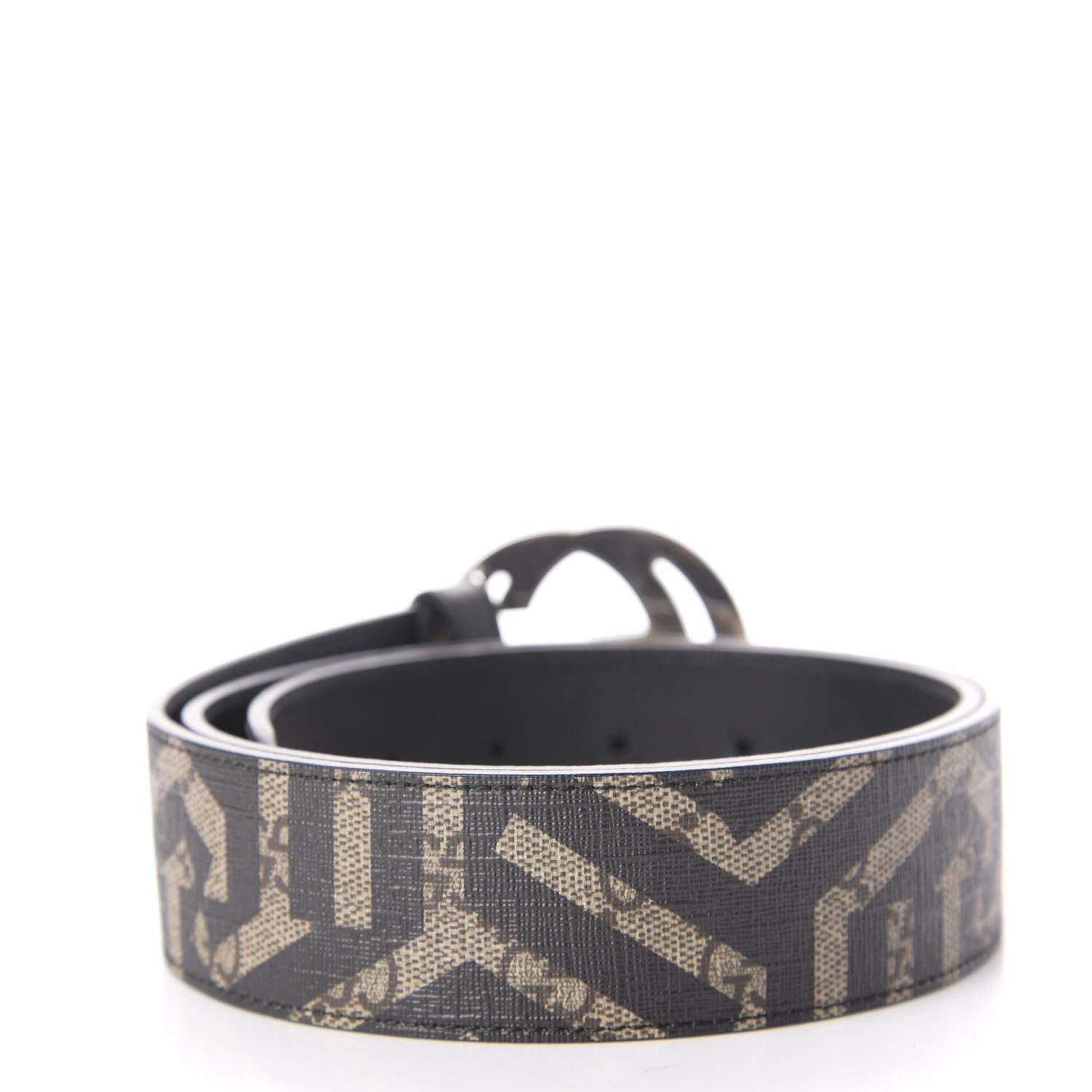 Gucci GG Supreme Monogram Caleido Interlocking G Belt 90 36 Dark Brown 2 of 4