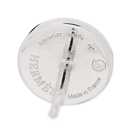 Hermes Sterling Silver TPM Ex-Libris Earrings 4 of 5
