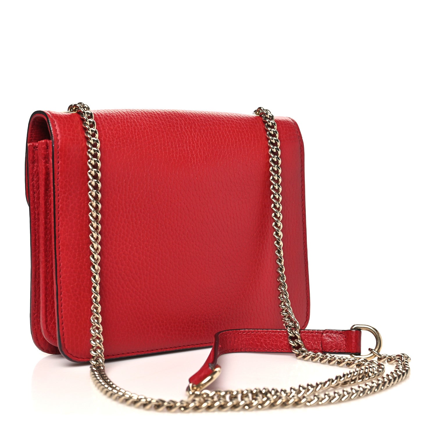 Gucci Dollar Calfskin Small Interlocking G Shoulder Bag Red 3 of 14