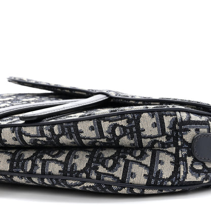 Christian Dior Oblique Saddle Bag Blue 10 of 11