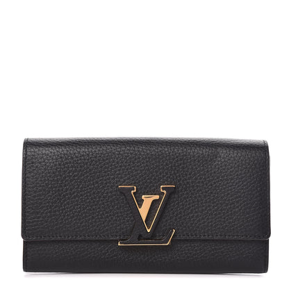 Louis Vuitton Taurillon Capucines Wallet Black 1 of 8
