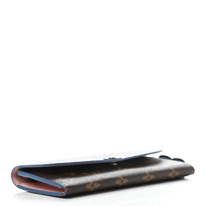 Louis Vuitton Monogram Bloom Flower Emilie Wallet Blue Jean 4 of 7