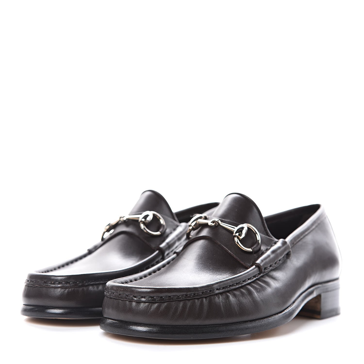 Gucci Calfskin Mens 1953 Horsebit Loafers 5.5 Marrone 3 of 8